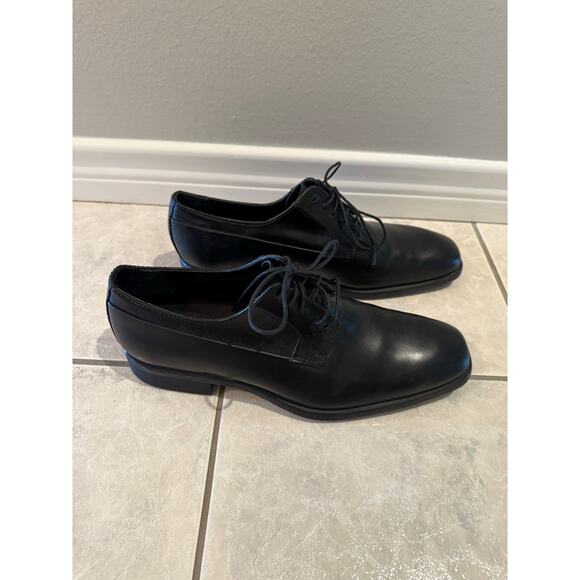 Calvin Klein Men's Edison Black Leather Lace Up Oxford Dress Shoes Size 11.5M - Picture 3 of 7